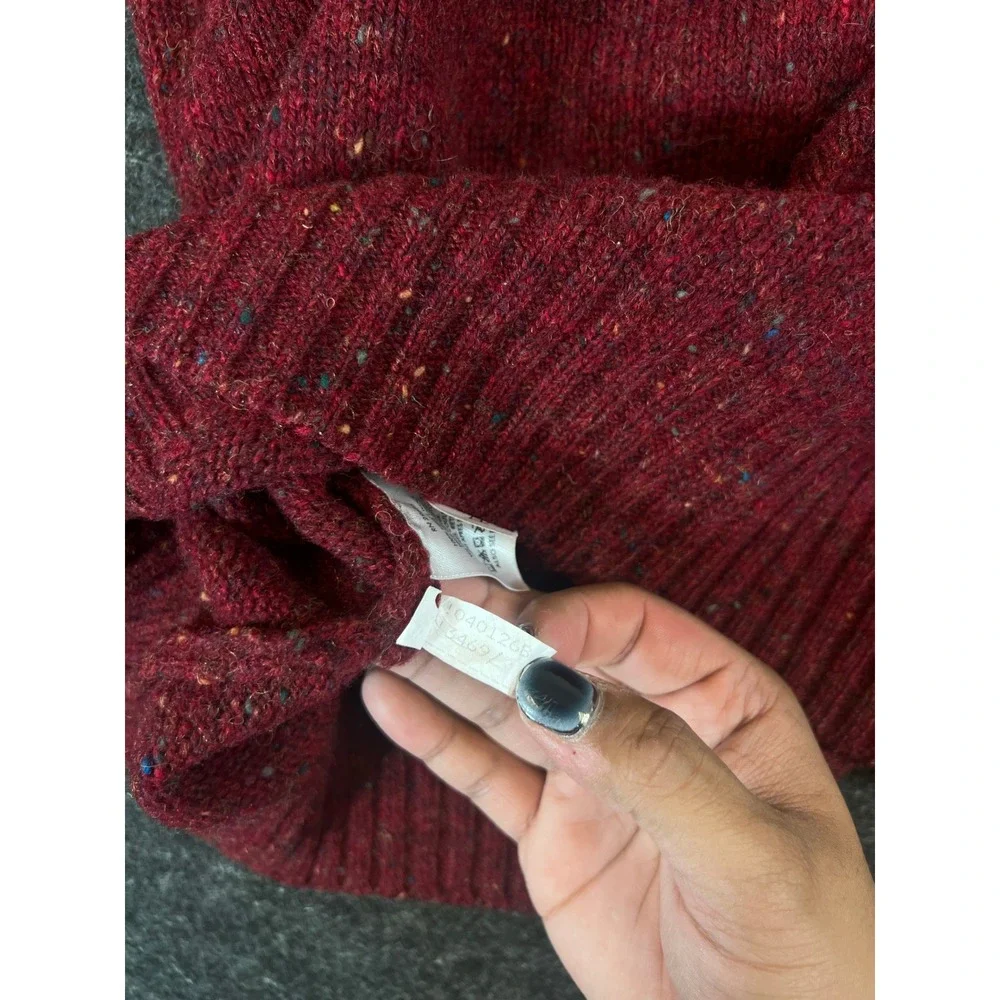 VINTAGE Pendleton Sweater Mens Large Red Crewneck Virgin Wool Minimalist Preppy